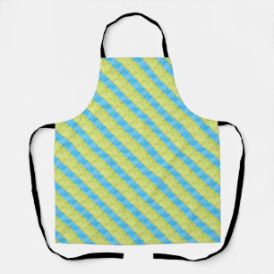 Tablier palettes bleus et jaunes