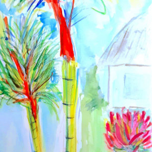 Tablier Palm Apron Tropical par Areiella & Lily Designs