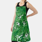 Tablier Palm Monstera Motif sans couture. Tropique verte b (Insitu)