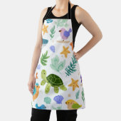 Tablier Palm & Sand All-Over Print Apron Gift (Insitu)