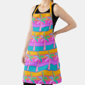 Tablier Palm Springs Retro Coucher du soleil Palms tropica (Insitu)