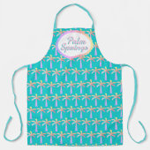 Tablier Palm Springs Retro Palm Springs Turquoise Blue Tro (Recto)