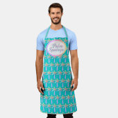 Tablier Palm Springs Retro Palm Springs Turquoise Blue Tro (Porté)