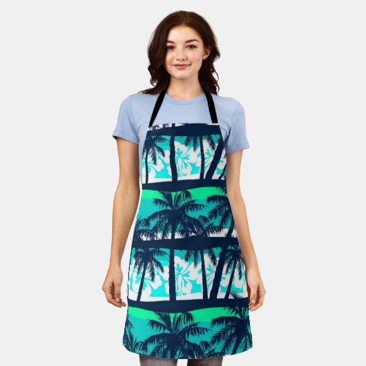 Tablier Palm tree pattern (Porté)