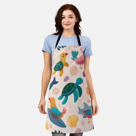 Tablier Palm Vibes All-Over Print Apron Gift (Porté)