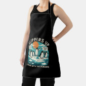 Tablier Palmes vers le haut Je me tiens avec des pingouins (Insitu)