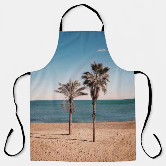 Tablier Palmier sur la plage le matin (Recto)