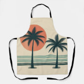 Tablier Palmier tropical rétro/vintage (Recto)