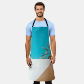 Tablier Palmier vert sous ciel bleu le matin (Porté)