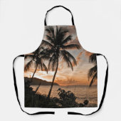 Tablier Palmiers à coucher de soleil tropicaux St. Croix U (Recto)