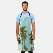 Tablier Palmiers, Ciel, Sans Fil. (Porté)