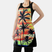 Tablier Palmiers de Coco-Coques Couchés De Soleil Hawaïen (Insitu)