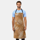 Tablier Palmiers secs tropicaux : bouho aquarelle. (Porté)