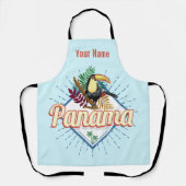 Tablier Panama City Toucan Rétro Palm Trees Vintage (Recto)