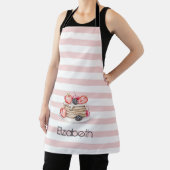 Tablier Pancakes, Rayures Roses Apron (Insitu)