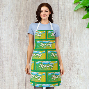 Tablier Pancarte bannière de printemps