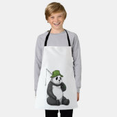 Tablier Panda à la pêche avec canne à pêche (Porté)