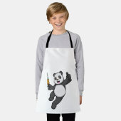 Tablier Panda à la vaccination avec seringue (Porté)