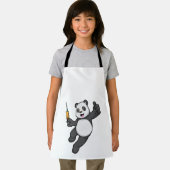 Tablier Panda à la vaccination avec seringue (Insitu)