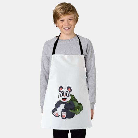 Tablier Panda as Hiker with Backpack (Porté)