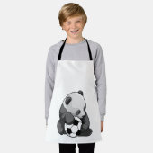 Tablier Panda avec balle de football (Porté)
