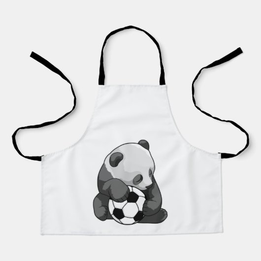 Tablier Panda avec balle de football (Recto)