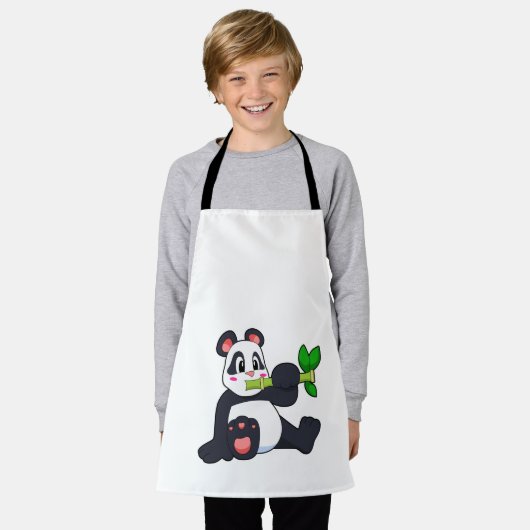 Tablier Panda avec bambou (Porté)
