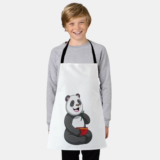 Tablier Panda avec Bowl Ramen (Porté)