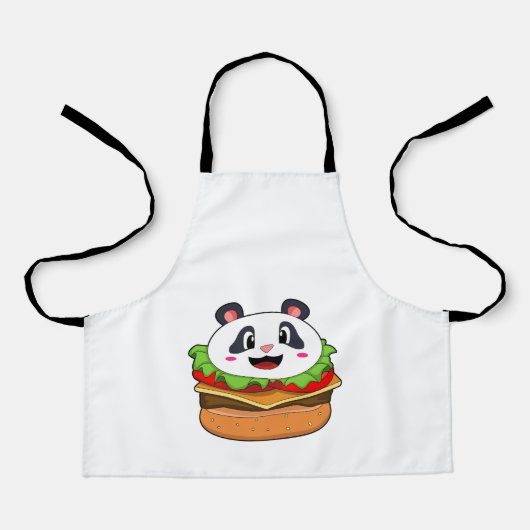 Tablier Panda avec hamburger (Recto)