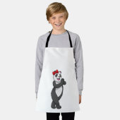 Tablier Panda avec ruban (Porté)