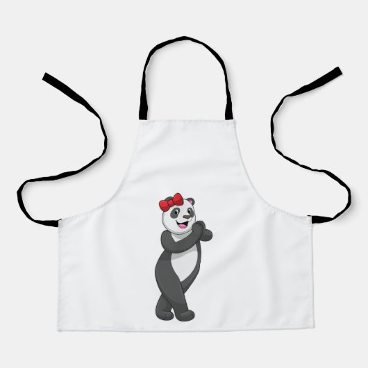 Tablier Panda avec ruban (Recto)