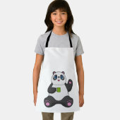 Tablier Panda avec tasse de café (Insitu)