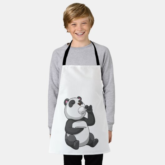 Tablier Panda avec Tea Cup (Porté)