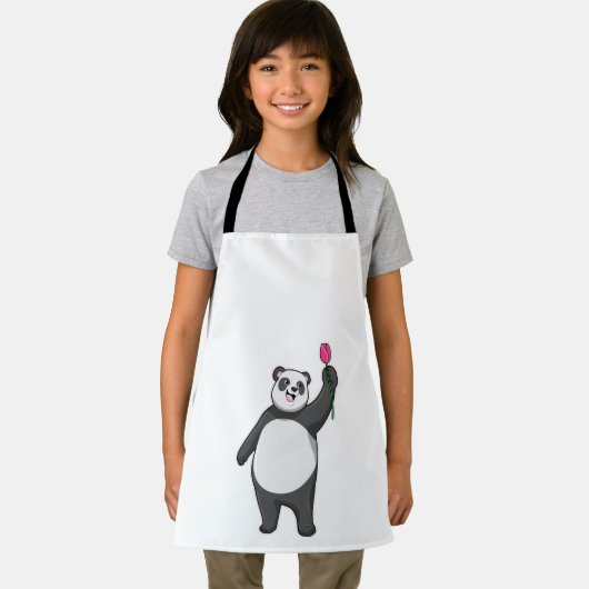 Tablier Panda avec Tulipe (Insitu)