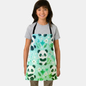 Tablier Panda Bear Motif Vert Imprimer (Insitu)