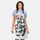 Tablier Panda Christmas Tree Animaux de Noël Pandas (Porté)