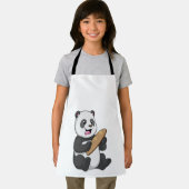 Tablier Panda comme boulanger avec pain (Insitu)