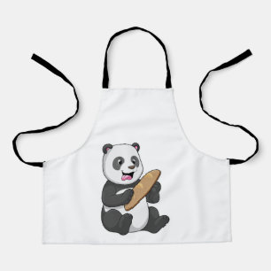 Tablier Panda comme boulanger avec pain