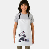 Tablier Panda comme coureur à la course (Insitu)