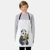 Tablier Panda comme infirmière avec seringue (Porté)