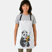 Tablier Panda comme infirmière avec seringue (Insitu)