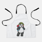 Tablier Panda comme randonneur avec sac à dos (Recto)
