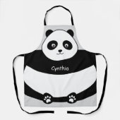 Tablier Panda Cute Face À L'Impression Complète (Recto)