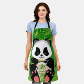 Tablier Panda de caricature ours mangeant ramen (Porté)