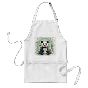 Tablier Panda de Chubby assis dans une pose de lotus