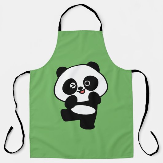 Tablier Panda drôle en train de faire le dab - Conception (Recto)