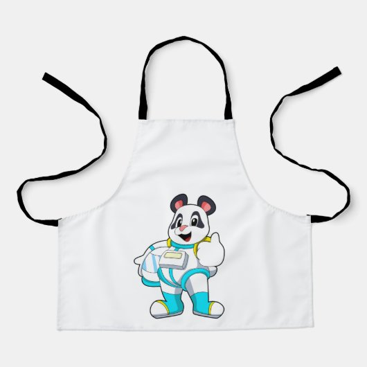 Tablier Panda en astronaute avec costume (Recto)