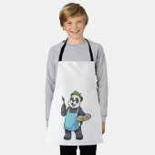 Tablier Panda en peintre avec pinceau et couleur (Porté)