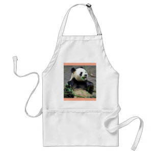 Tablier Panda géant mangeant du bambou