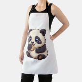 Tablier Panda mange un biscuit (Insitu)